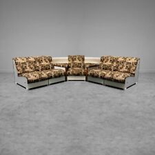DIVANO MODULARE 5 POSTI TESSUTO POLTRONE DESIGN ANNI '70 VINTAGE MODERNARIATO
