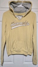 Felpa con cappuccio Abercrombie Adirondack Heritage bambino taglia XL gialla stile vintage 