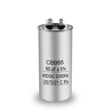 60Uf CBB65 - Condensatore Motore 450 V AC 50/60 Hz,60 Μf Con Auto-Guarigione, Al