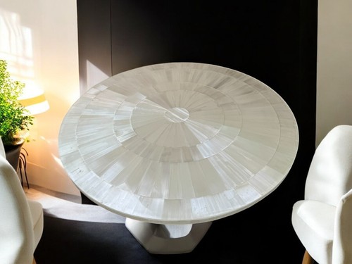 Tavolo rotondo selenite - tavolo,