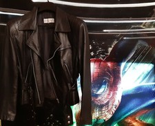 GIUBBOTTO STILE CHIODO DONNA TAGLIA 44 IN ECOPELLE SANTACROCE