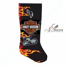 Calza 50cm Harley Davidson Moto Motorcyclist befana epifania idea regalo