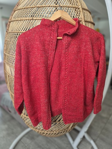 Cardigan roso lana - cardigan,