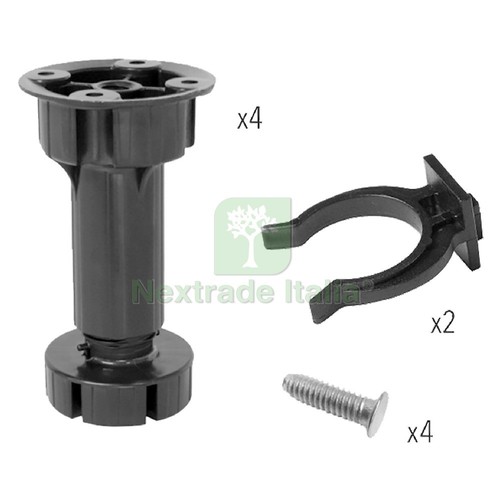 4pz piedino per mobili - per,