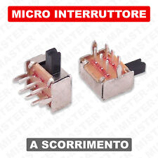 MICROINTERRUTTORE A SLITTA  2P2T DPDT  6 PIN 2 POSIZIONI SLIDE SWITCH - 2 PEZZI