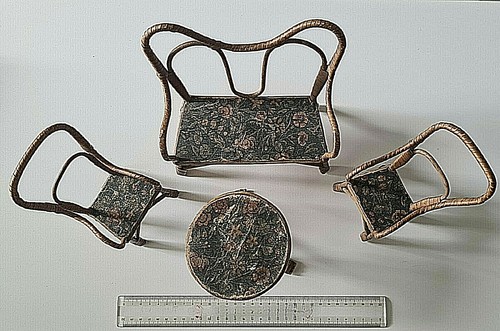Salottino vimini vintage per