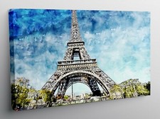QUADRO MODERNO STAMPA TELA MODERNI QUADRI PARIGI TOUR EIFFEL PARIS EFFETTO T428