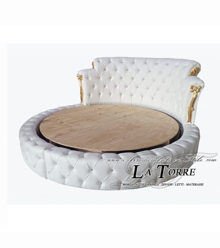 Letto matrimoniale rotondo con - letto,