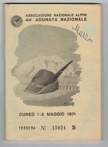 Libretto tessera adunata - tessera,