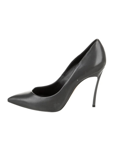 Casadei decolte pelle grigia - pelle,