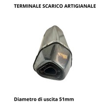 TERMINALE MOTO SCARICO UNIVERSALE 51 mm replica Akrapovic
