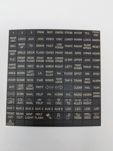 Federal signal legend sticker - signal,