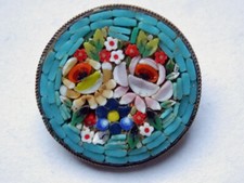 MICROMOSAICO vecchia spilla Murano vetro glass vintage mosaico miniatura bis