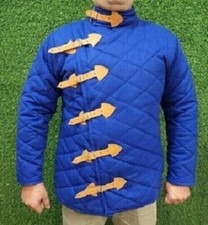Costume Halloween medievale Gambeson spesso imbottito sotto armatura trapunta...