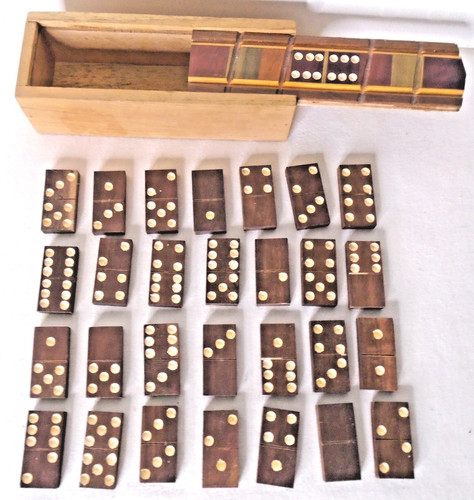 Set mini domino legno - legno, fatto
