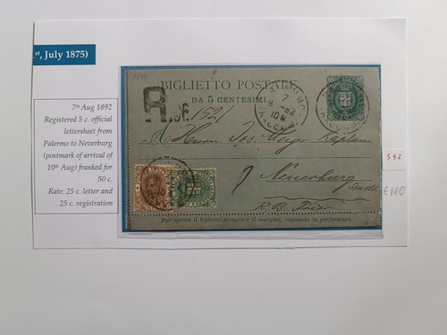 Destinazioni rare francobollo - destinazioni,
