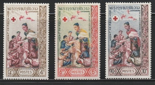 Laos 1963 85 87 - laos, croce