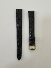 CINTURINO ORIGINALE OROLOGIO "TISSOT " ANSA 12 MM PELLE NERO