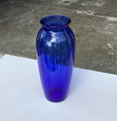 Vaso vetro blu - vaso,