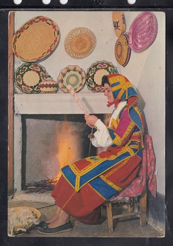 Cartolina costumi sardi desulo - costumi,