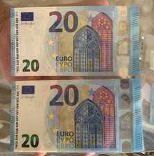 20 EURO ITALIA CON NUMERI DI SERIE RARI DA GRANDE COLLEZIONE FIOR DI STAMPA