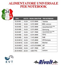 Alimentatore  per notebook universale auto regolante 12 connettori 120 w free