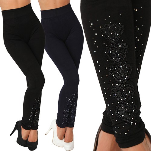 Leggings pantaloni cuore pizzo