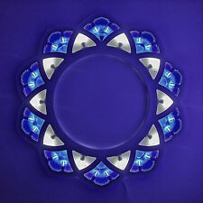 Luminarie Artistiche "Rosone dieci punte" luci bianche e blu - hand made