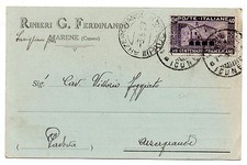 RINIERI G FERDINANDO MARENE CUNEO - 1927 -  CARTOLINA COMMERCIALE
