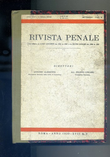 Rivista penale anno lxv - penale, #