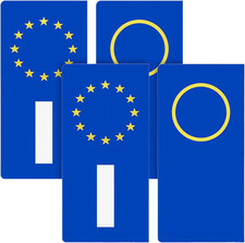 4 Pezzi Adesivi Targa Auto