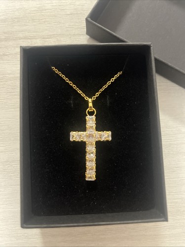 Collana croce con brillanti - collana, a