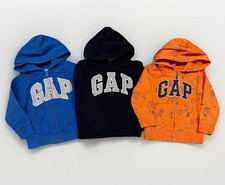Felpa con cappuccio zip logo GAP 5 3-5T bambino lotto 3 pezzi ragazzo blu navy arancione