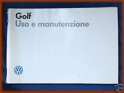 Volkswagen golf libretto uso - volkswagen,
