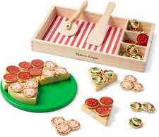 Melissa & Doug Set Cibo in Legno per Pizza Party Gioco con 36 Topping