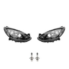 Set Di Fari Alogeni Compatibile Con Mazda 2 Con H4 Lin. Rec. DE Da Ottobre 2007
