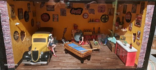 Diorama mini bar garage tema - diorama,