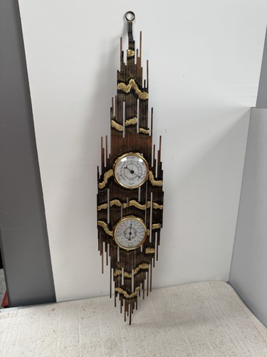 Vintage barometer thermometer - barometer,