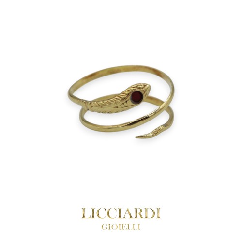 Anello donna serpente oro
