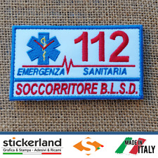 Toppa Patch Soccorritore B.L.S.D. BLSD 112 - Emergenza Sanitaria con velcro M+F