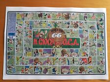 GIOCO DELL'OCA VINTAGE - COPPA DEL MONDO 1966 JACOVITTI RIPRODUZIONE formato A3