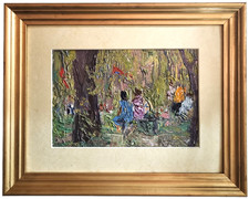 Quadro post-impressionista russo " Nel parco " 1973