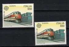 VARIETÀ EUROPA UNITA ETR 450 - DOPPIA IMMAGINE - FRANCOBOLLO NUOVO ANNO 1988