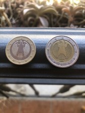 1 Euro E 2 Euro Germania “J” Del 2002 Rari  Con Difetti Di Conio Sulla ”O”