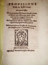 Bandi.PROVISIONE per li Rettori che vanno in offitio che non ricevino... 1615