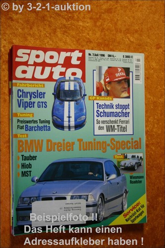 Sport auto chrysler viper - auto, 7/96