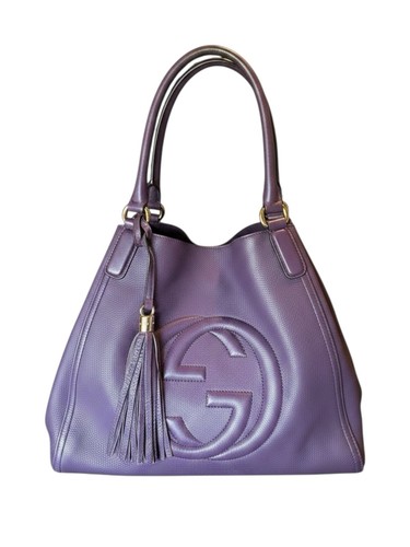 Borsa gucci soho viola - gucci, in