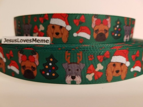 Nastro grosgrain natale cani - nastro,