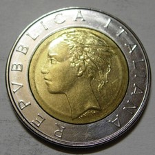 500 lire Quirinale 1985