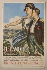 CARTOLINA PROPAGANDA - PRESTITO NAZIONALE: “IL LAVORO . ECCO IL NUOVO DOVERE” 